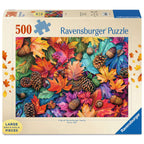 ** Pre-Order ** Autumn Riches - 500 Piece Large Piece Jigsaw Puzzle (Ravensburger) - Completed Puzzle