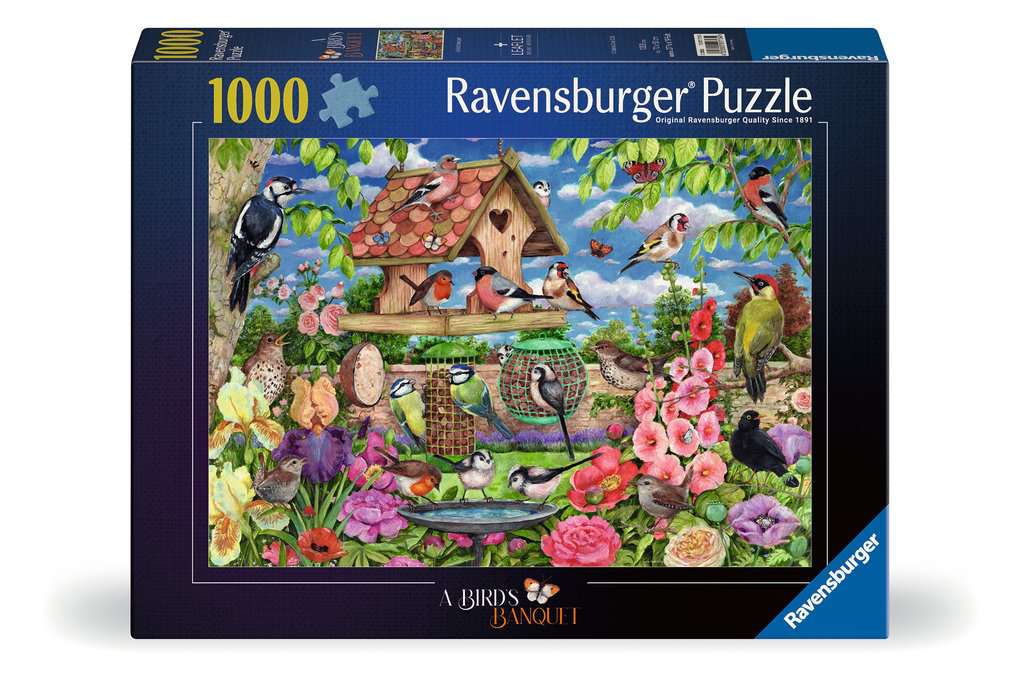 ** Pre-Order ** A Bird's Banquet by Debbie Cook - 1000 Piece Jigsaw Puzzle (Ravensburger)