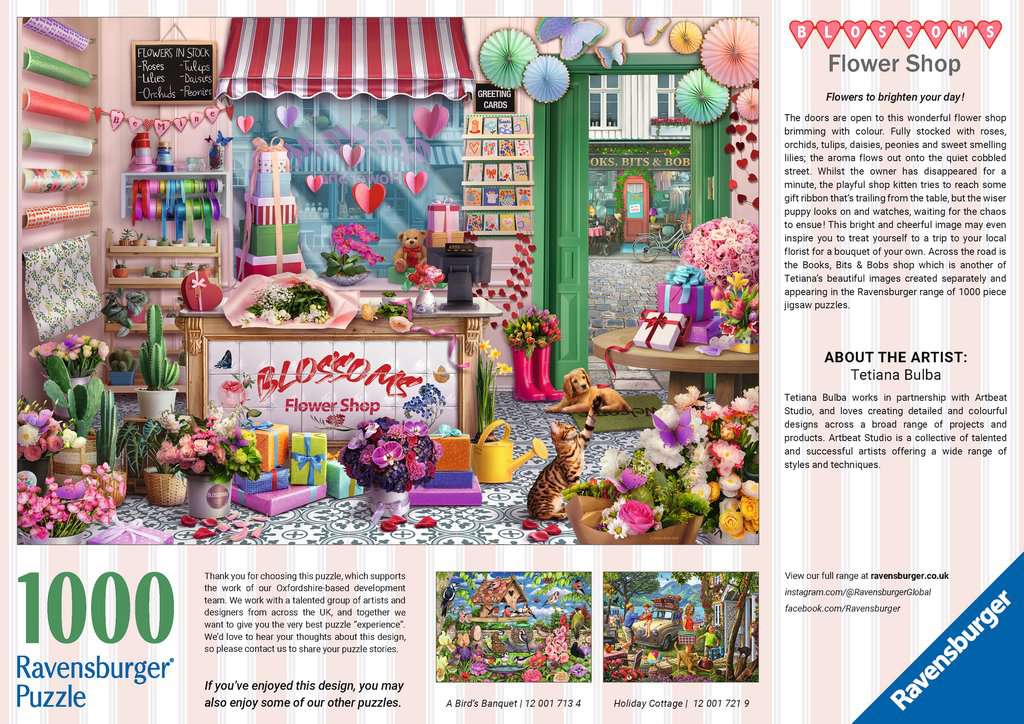 ** Pre-Order ** Blossoms Flower Shop by Tetiana Bulba - 1000 Piece Jigsaw Puzzle (Ravensburger)