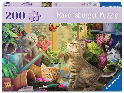 Playful Cats - 200 Piece XL Jigsaw Puzzle (Ravensburger) - Completed Puzzle