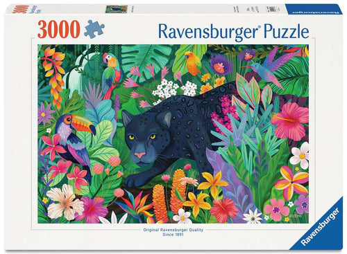 Panther in Flower Jungle - 3000 Piece Jigsaw Puzzle (Ravensburger)