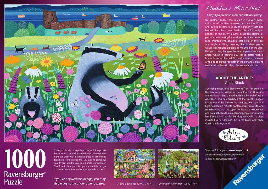 ** Pre-Order ** Meadow Mischief by Ailsa Black - 1000 Piece Jigsaw Puzzle (Ravensburger)