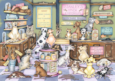 Dapper Dogs No 2: Stanley’s Stick Emporium by Linda Jane Smith - 1000 Piece Jigsaw Puzzle (Ravensburger)