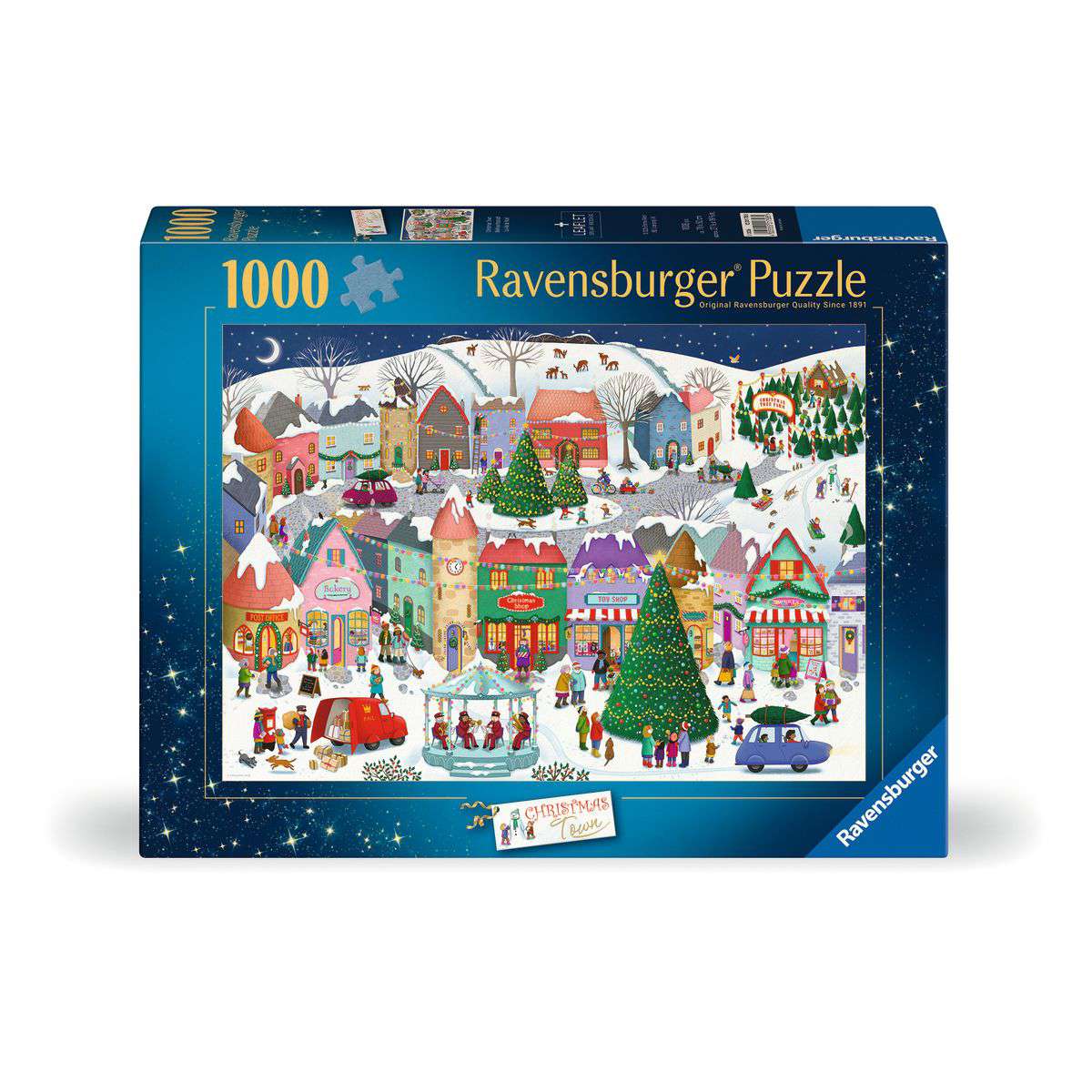 ** Pre-Order ** Christmas Town - 1000 Piece Jigsaw Puzzle (Ravensburger) - Completed Puzzle
