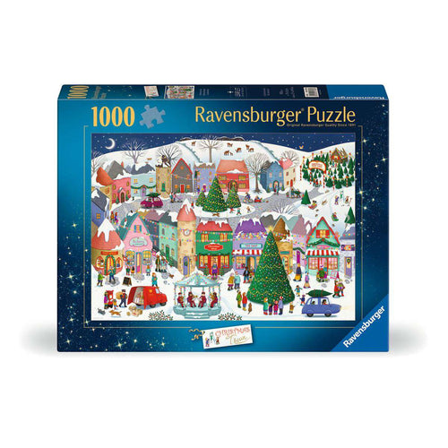 ** Pre-Order ** Christmas Town - 1000 Piece Jigsaw Puzzle (Ravensburger) - Completed Puzzle