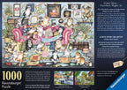 Box back: Crazy Cats: Purrfect Night In – 1000 Piece Jigsaw Puzzle (Ravensburger)