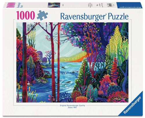 Indigo Forest - US Puzzle Championships - 1000 Piece Jigsaw Puzzle (Ravensburger) - Completed Puzzle