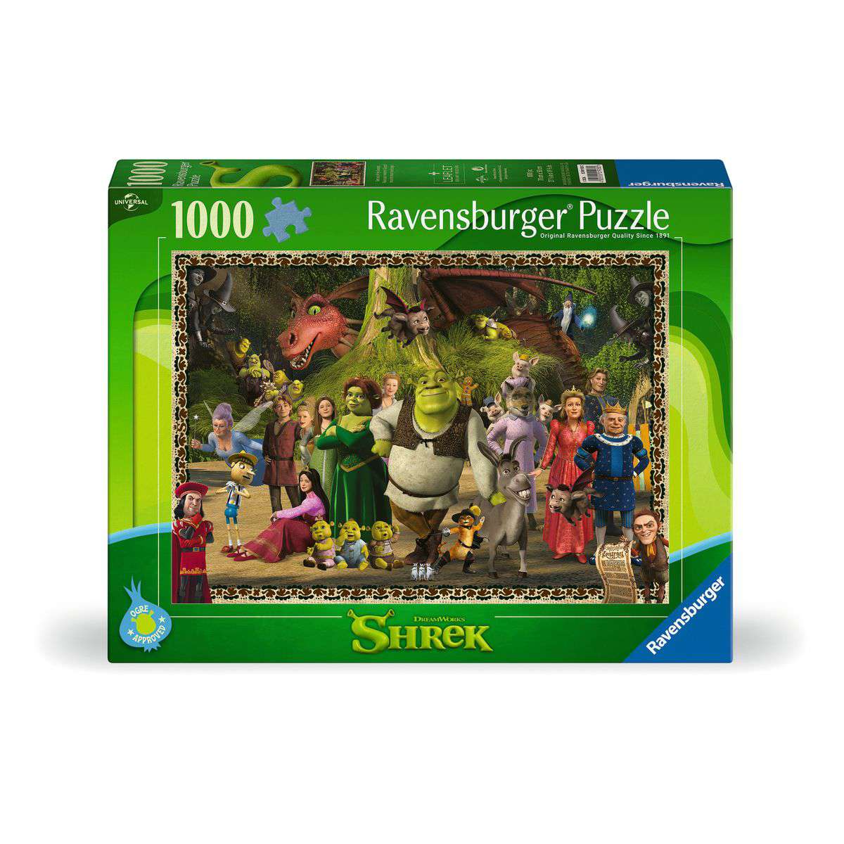 ** Pre-Order ** Shrek - 1000 Piece Jigsaw Puzzle (Ravensburger) - Completed Puzzle