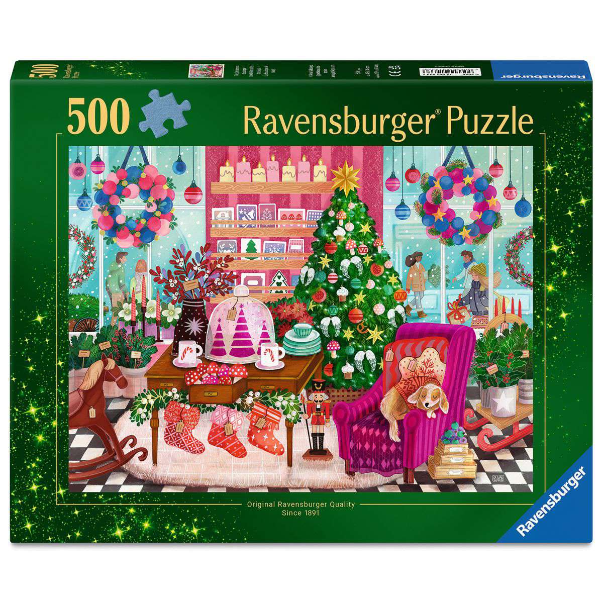 ** Pre-Order ** Christmas Shop - 500 Piece Jigsaw Puzzle (Ravensburger) - Completed Puzzle