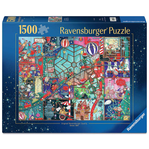 ** Pre-Order ** Elf Factory - 1500 Piece Jigsaw Puzzle (Ravensburger) - Completed Puzzle