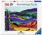 Box, straight on: Rolling Hills – 500 Piece Jigsaw Puzzle (Ravensburger)