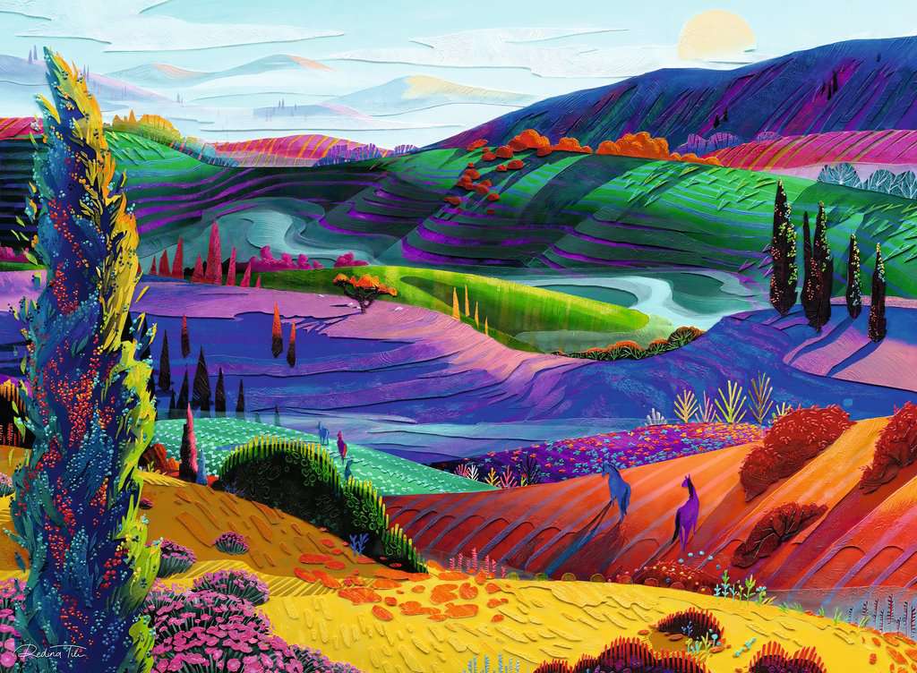 Artwork: Rolling Hills – 500 Piece Jigsaw Puzzle (Ravensburger)