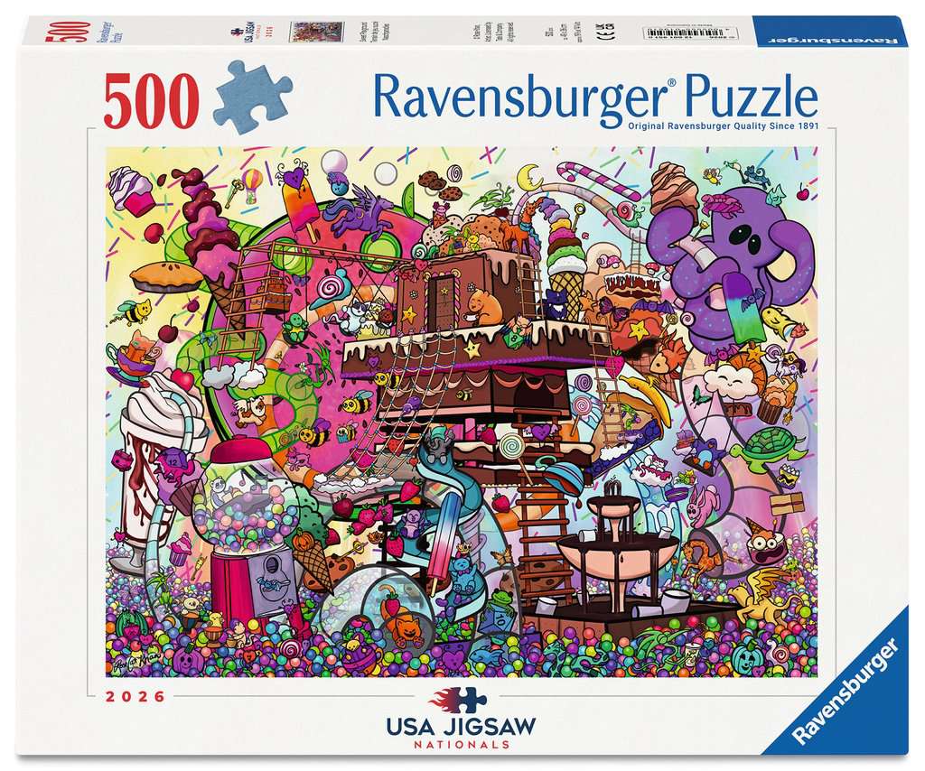 Box, straight on: Sweet Playground – 500 Piece Jigsaw Puzzle (Ravensburger)