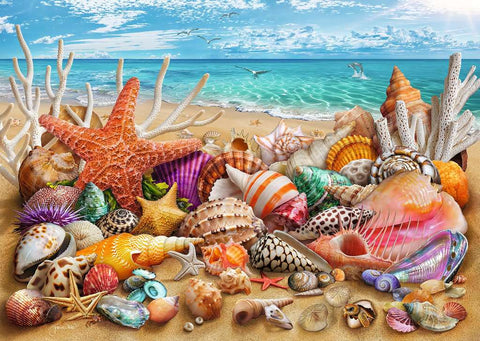 Artwork: Beach Treasures – 1000 Piece Jigsaw Puzzle (Ravensburger)