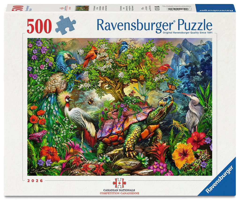 Box, straight on: The Tortoise and the Tree – 500 Piece Jigsaw Puzzle (Ravensburger)