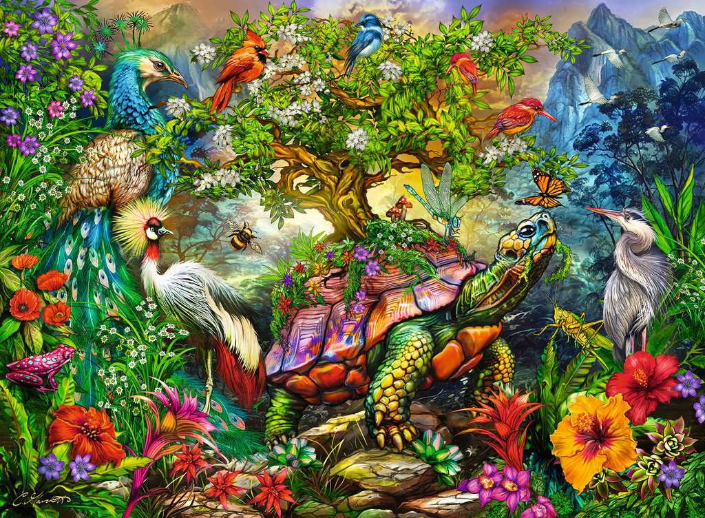 Artwork: The Tortoise and the Tree – 500 Piece Jigsaw Puzzle (Ravensburger)