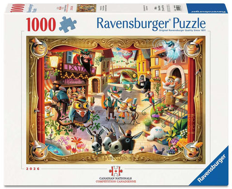 Box, straight on: Pinocchio's Perils – 1000 Piece Jigsaw Puzzle (Ravensburger)