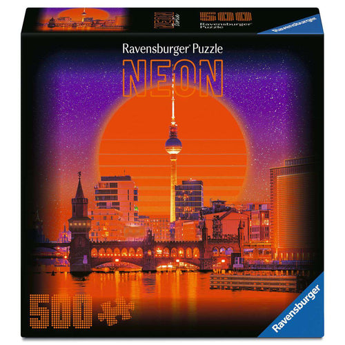 ** Pre-Order ** Neon Las Vegas - 500 Piece Jigsaw Puzzle (Ravensburger) - Completed Puzzle