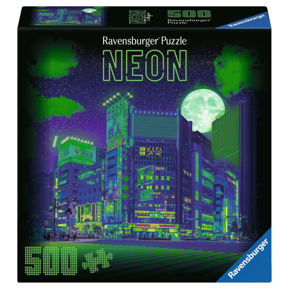** Pre-Order ** Neon Tokyo - 500 Piece Jigsaw Puzzle (Ravensburger) - Completed Puzzle