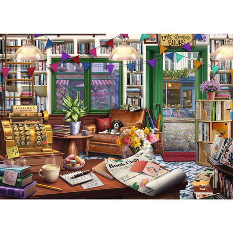 ** Pre-Order ** Book Lover's Shop - Cobblestone Road No. 3 - 1000 Piece Jigsaw Puzzle (Ravensburger)