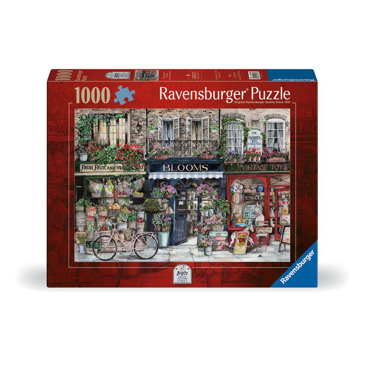 ** Pre-Order ** Busy High Streett No.1 - 1000 Piece Jigsaw Puzzle (Ravensburger) - Completed Puzzle