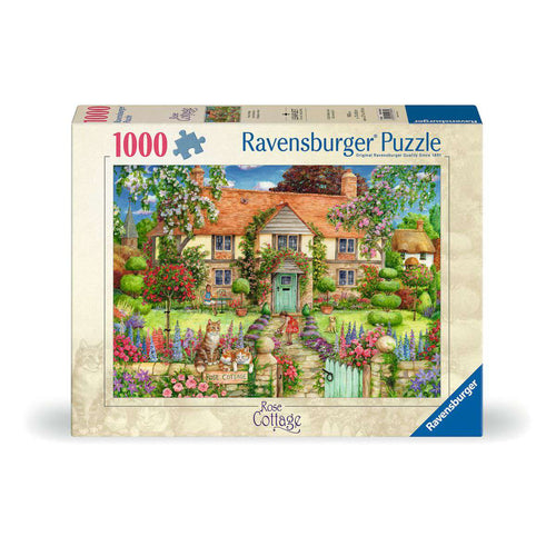 ** Pre-Order ** Rose Cottage - 1000 Piece Jigsaw Puzzle (Ravensburger) - Completed Puzzle