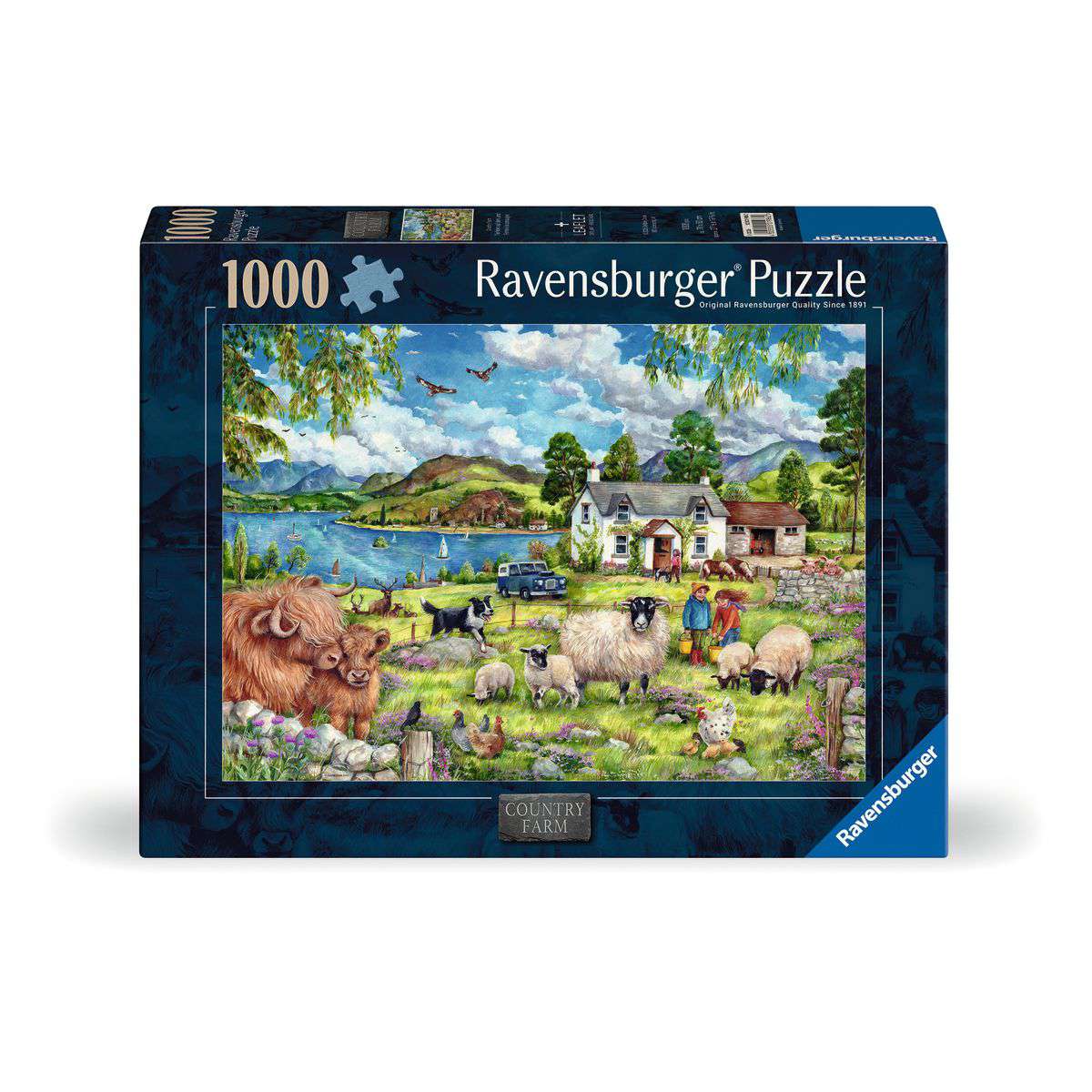 ** Pre-Order ** Country Farm - 1000 Piece Jigsaw Puzzle (Ravensburger) - Completed Puzzle