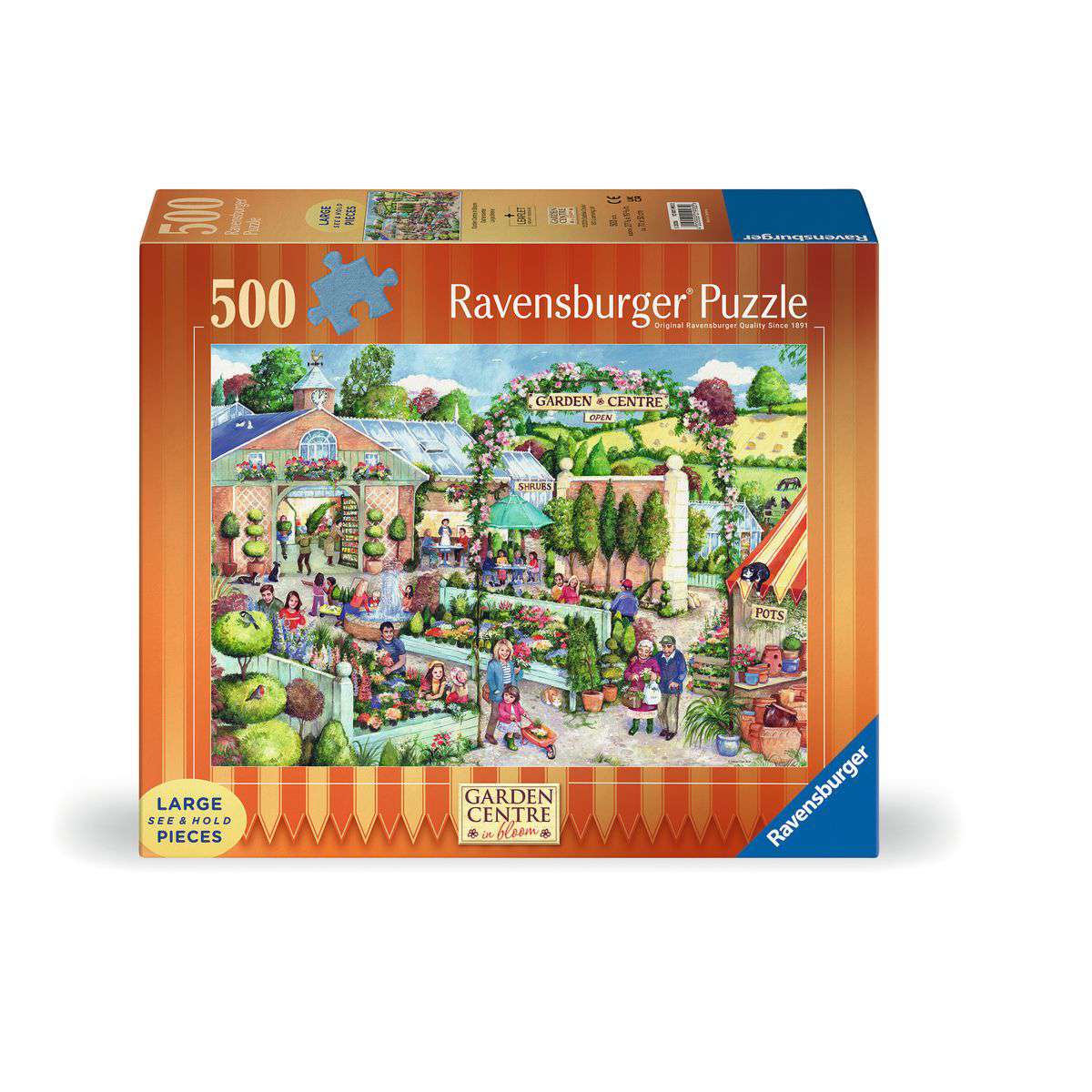 ** Pre-Order ** Garden Centre - 500 Piece Large Format Jigsaw Puzzle (Ravensburger) - Completed Puzzle