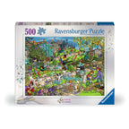 ** Pre-Order ** Seaside Allotment by Emma Joustra - 500 Piece Jigsaw Puzzle (Ravensburger) - Completed Puzzle