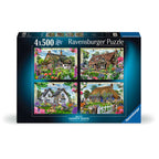** Pre-Order ** Happy Days No.10 Country Gardens - 4 x 500 Piece Jigsaw Puzzle (Ravensburger)