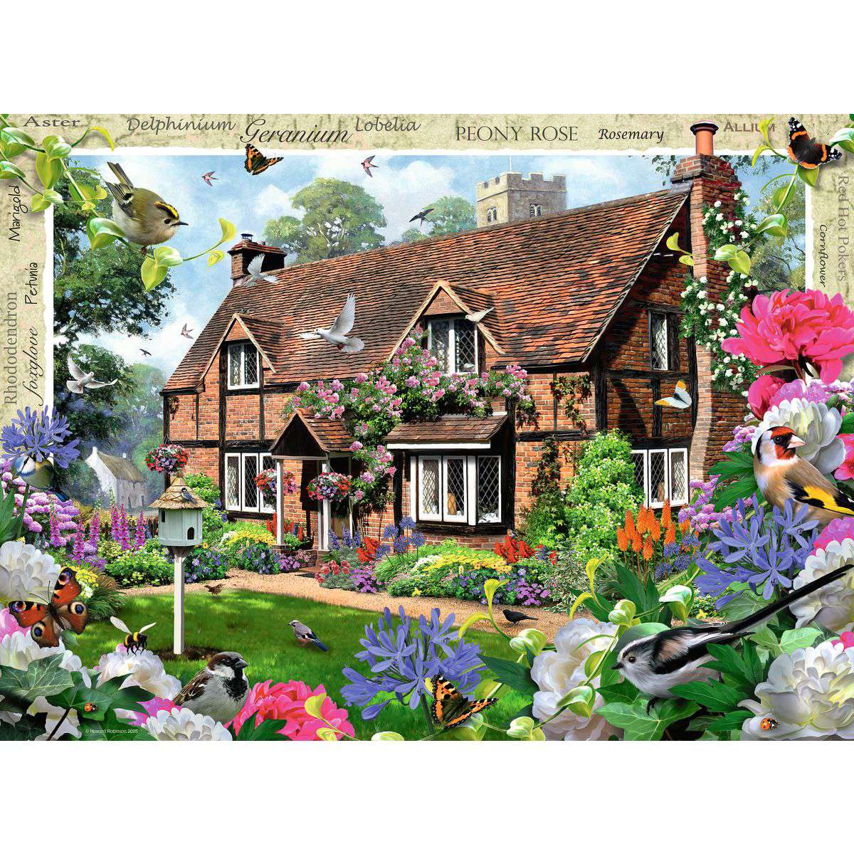 ** Pre-Order ** Happy Days No.10 Country Gardens - 4 x 500 Piece Jigsaw Puzzle (Ravensburger) - Image 3