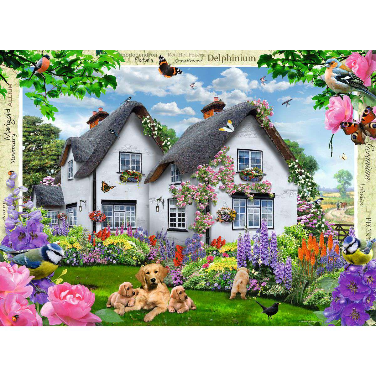 ** Pre-Order ** Happy Days No.10 Country Gardens - 4 x 500 Piece Jigsaw Puzzle (Ravensburger) - Image 4