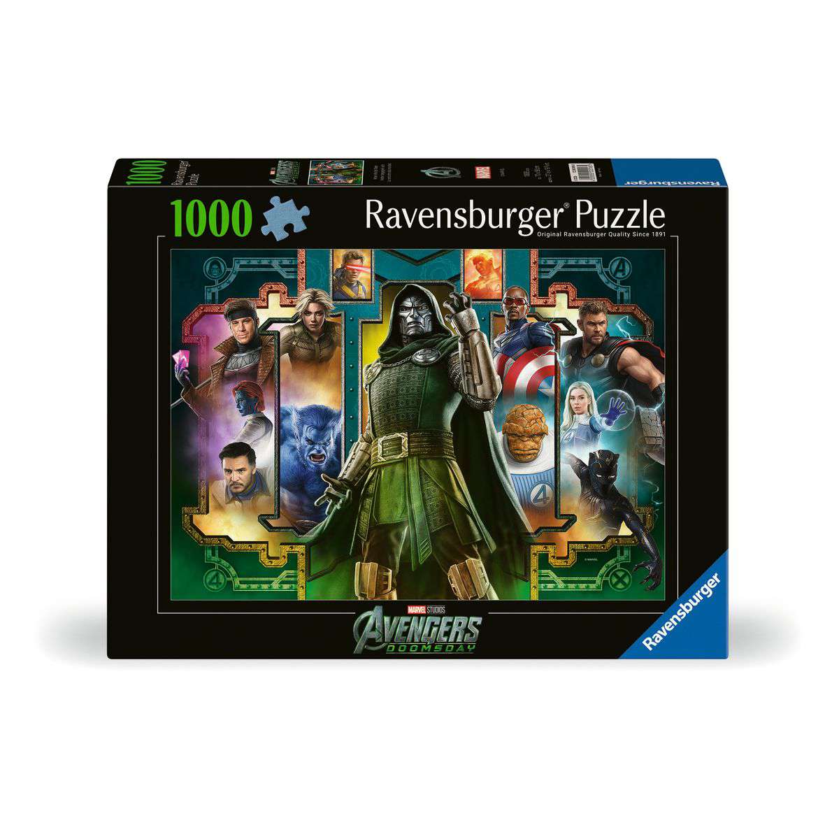 Box, straight on: Marvel Avengers Doomsday - 1000 Piece Jigsaw Puzzle (Ravensburger)