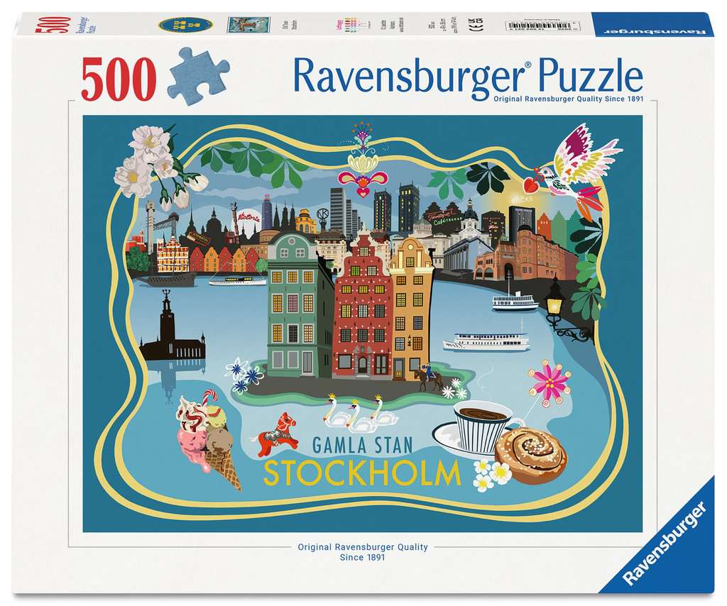 Box, straight on: Stockholm – 500 Piece Jigsaw Puzzle (Ravensburger)