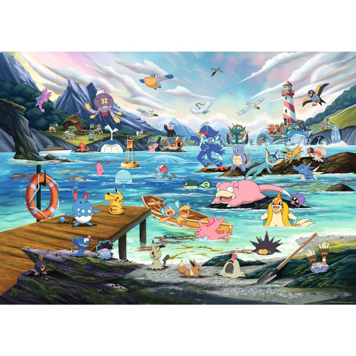 ** Pre-Order ** Pokemon Collectors Vaporeon and Temperate Marine - 1000 Piece Jigsaw Puzzle (Ravensburger)