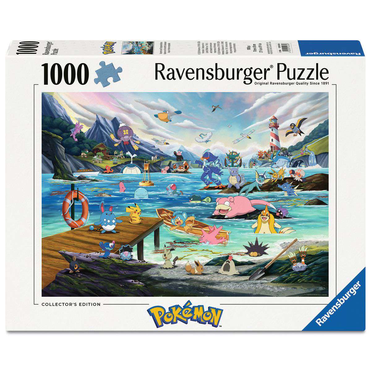 ** Pre-Order ** Pokemon Collectors Jolteon and Reclaimed Power Plant - 1000 Piece Jigsaw Puzzle (Ravensburger) - Completed Puzzle