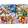 ** Pre-Order ** Winter Mountain Village - 500 Large Piece Jigsaw Puzzle (Ravensburger)