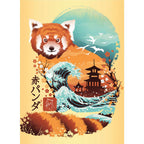 ** Pre-Order ** Ukiyo-E Cat Warrior, Red Panda & Dragon - 3 x 100 Piece Mini Jigsaw Puzzle Set with Easel (Ravensburger) - Image 4