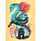 ** Pre-Order ** Ukiyo-E Cat Warrior, Red Panda & Dragon - 3 x 100 Piece Mini Jigsaw Puzzle Set with Easel (Ravensburger) - Image 5