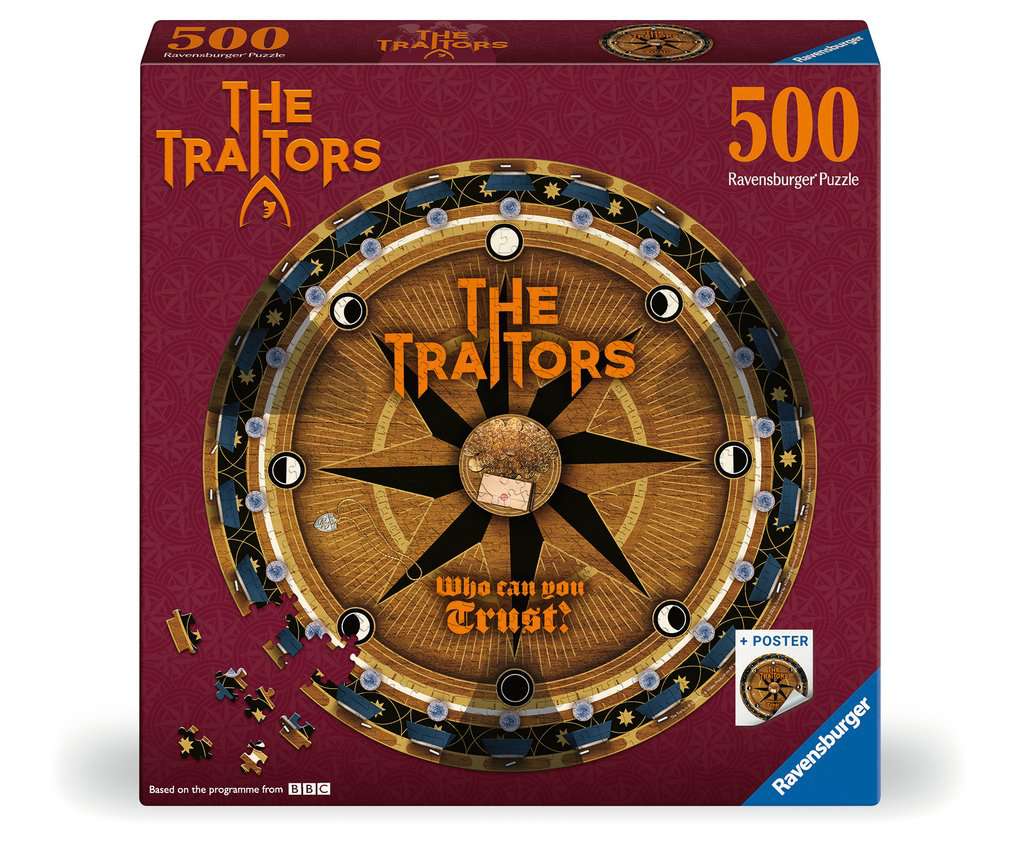 Box, straight on: The Traitors Circular – 500 Piece Jigsaw Puzzle (Ravensburger)