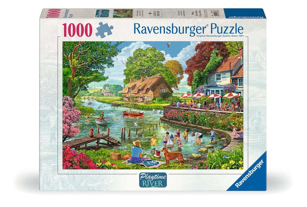 Box, straight on: Playtime on the River – 1000 Piece Jigsaw Puzzle (Ravensburger)