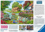 Box back: Playtime on the River – 1000 Piece Jigsaw Puzzle (Ravensburger)