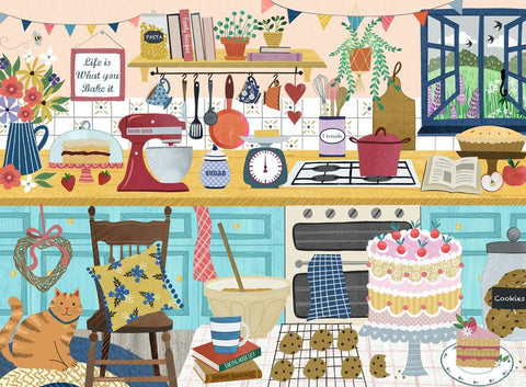 Artwork, puzzle 1 of 4: Happy Days No 11, Hobbies & Pastimes – 4 x 500 Piece Jigsaw Puzzles (Ravensburger)