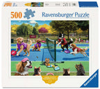 Box, straight on: Pooch Pickleball – 500 XL Piece Jigsaw Puzzle (Ravensburger)