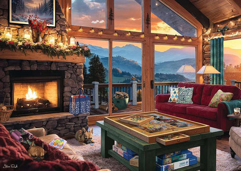 Artwork: Mountainside Puzzling – 500 XL Piece Jigsaw Puzzle (Ravensburger)