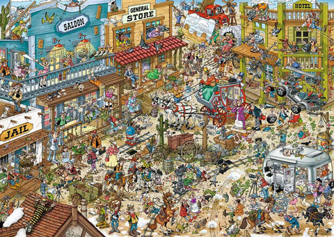 Artwork: Ray's Comic Series - The Movie Set No.1 Western – 1000 Piece Jigsaw Puzzle (Ravensburger)