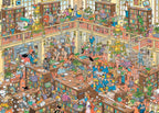 The Library by Jan van Haasteren - 500 XL Piece Jigsaw Puzzle (Jumbo)