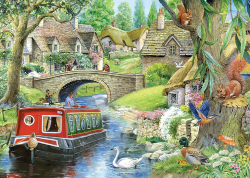 Cruising The Canals – 4 x 500 Piece Jigsaw Puzzle (HOP)