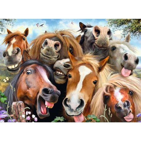 Artwork: Selfies: Horsing Around – 500 Piece Jigsaw Puzzle (Ravensburger)