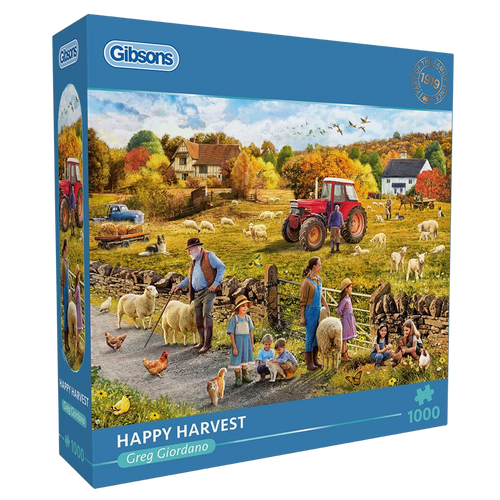 Happy Harvest by Greg Giordano – 1000 Piece Jigsaw Puzzle (Gibsons) - Completed Puzzle